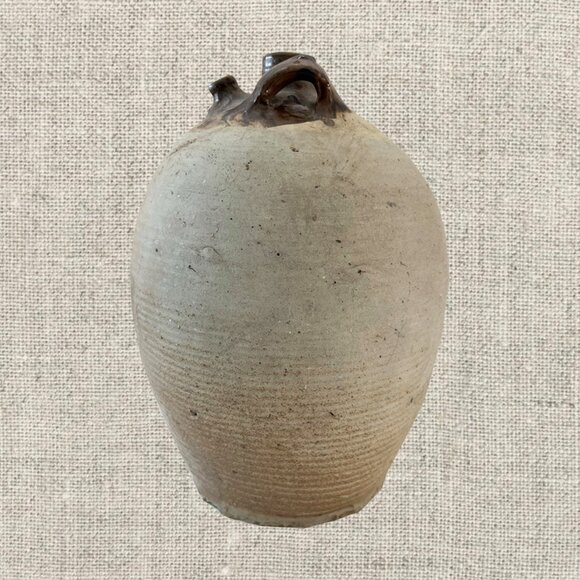 19c French Provincial Stoneware Olive Oil Jug - Picture 4 of 5